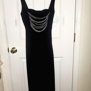 French Connection Black Long Chain Dress